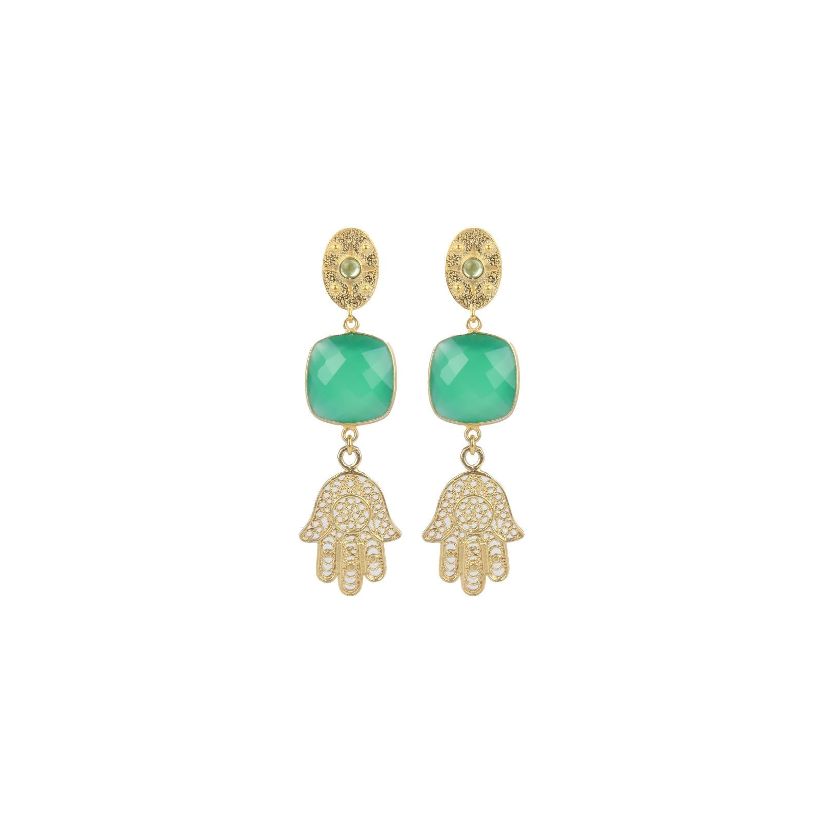 NATALIE KHAMSA LABRADORITE EARRINGS Sherie Boutik
