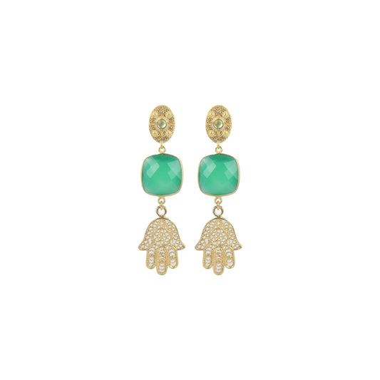 NATALIE KHAMSA LABRADORITE EARRINGS Sherie Boutik